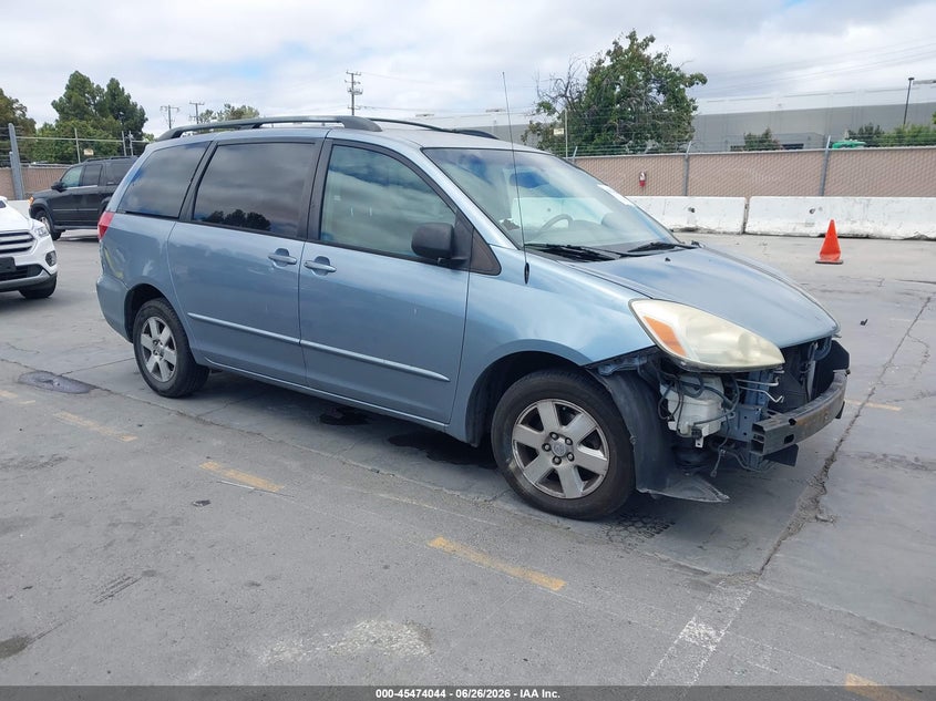 2004 Toyota Sienna VIN 5TDZA23C34S025757 IAAI salvage auction — LEFT SIDE, Salvage (California), sold $600 on 2026-07-13 (photo 1)