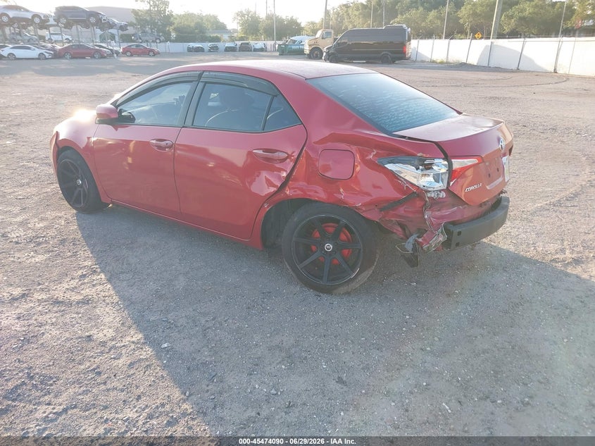 2016 Toyota Corolla VIN 5YFBURHE5GP377005 IAAI salvage auction — LEFT REAR, Rebuildable (Florida), sold $2,300 on 2026-07-28 (photo 3)