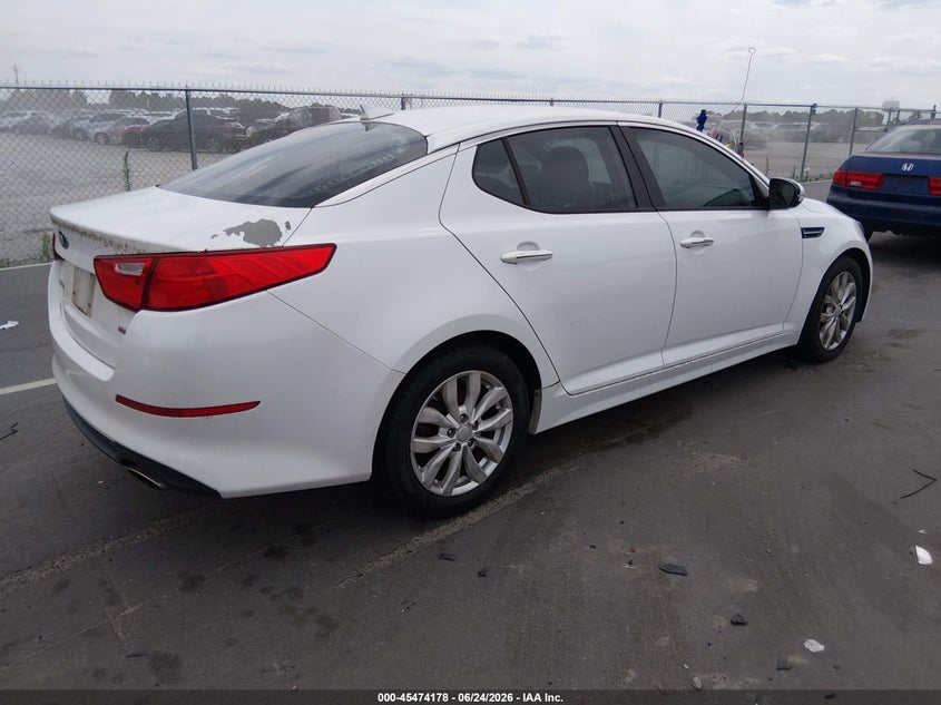 2014 Kia Optima VIN 5XXGM4A72EG309464 IAAI salvage auction — NORMAL WEAR, Clear (North Carolina), sold $450 on 2026-07-29 (photo 4)