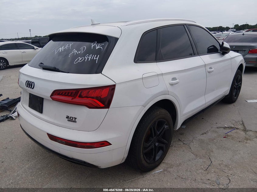 2018 Audi Q5 VIN WA1ANAFY1J2009914 IAAI salvage auction — NORMAL WEAR, Original (Texas), sold $1,300 on 2026-07-29 (photo 4)