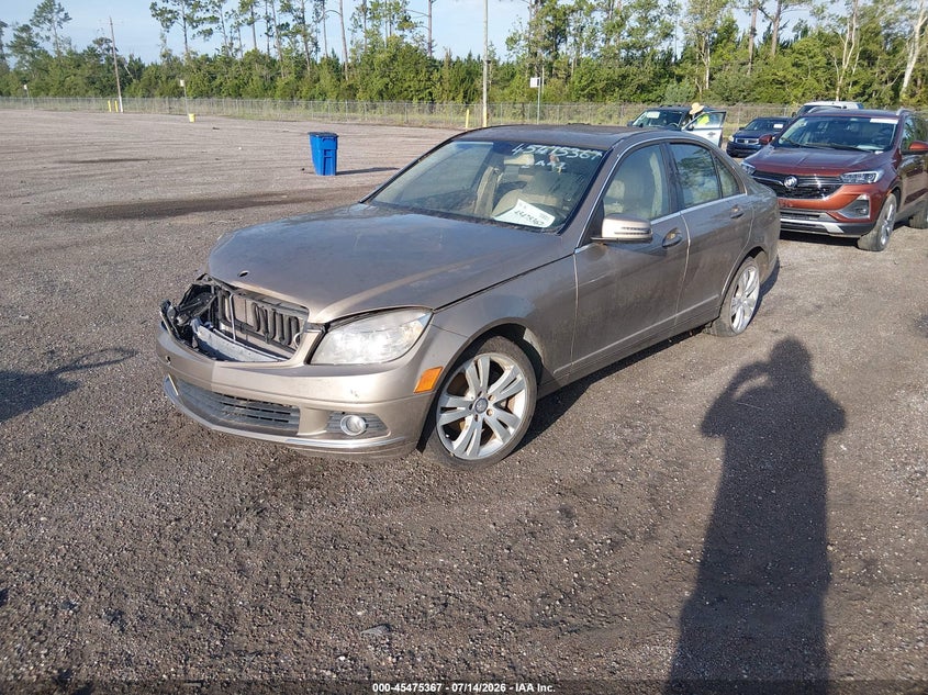 2011 Mercedes-benz C-klasse VIN WDDGF5EB2BA466455 IAAI salvage auction — FRONT END, Clear (Alabama), sold $275 on 2026-08-11 (photo 2)