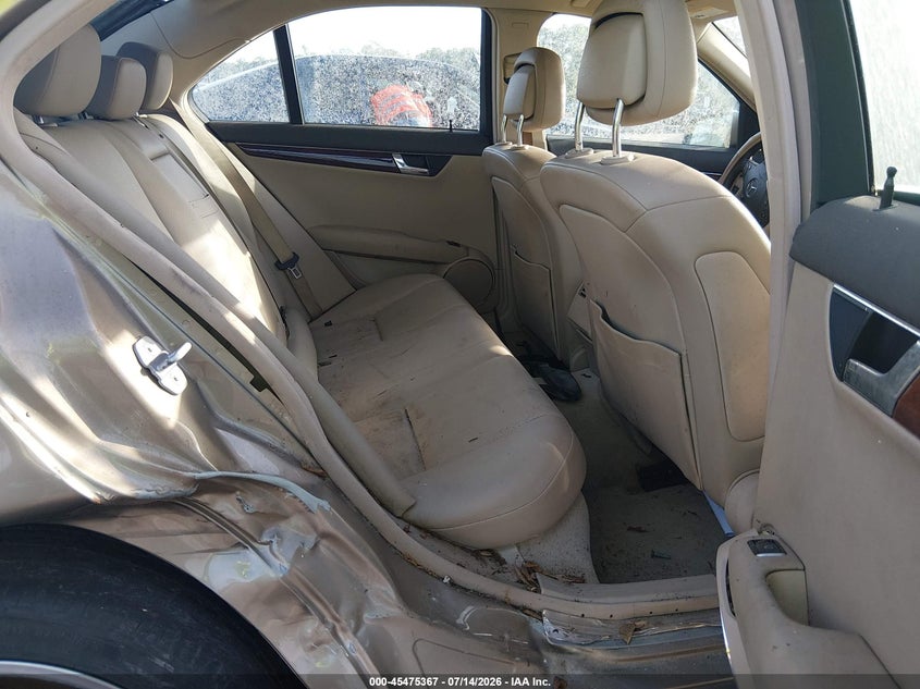 2011 Mercedes-benz C-klasse VIN WDDGF5EB2BA466455 IAAI salvage auction — FRONT END, Clear (Alabama), sold $275 on 2026-08-11 (photo 8)
