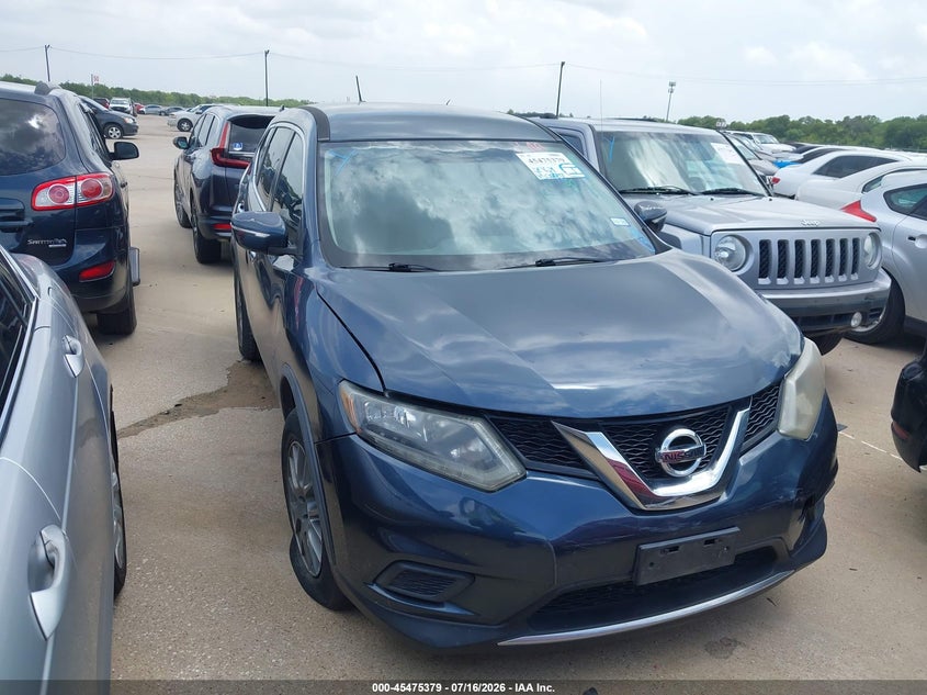 2015 Nissan Rogue sport VIN KNMAT2MT9FP585074 IAAI salvage auction — NORMAL WEAR, Original (Texas), sold $225 on 2026-07-29 (photo 1)