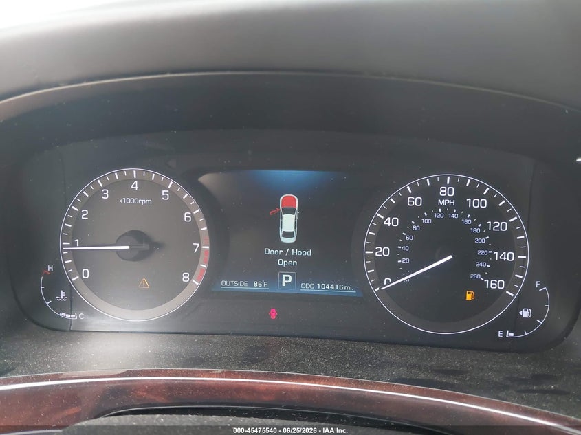 2016 Hyundai Equus VIN KMHGH4JHXGU102407 IAAI salvage auction — NORMAL WEAR, Original (Texas), sold $2,375 on 2026-07-29 (photo 7)