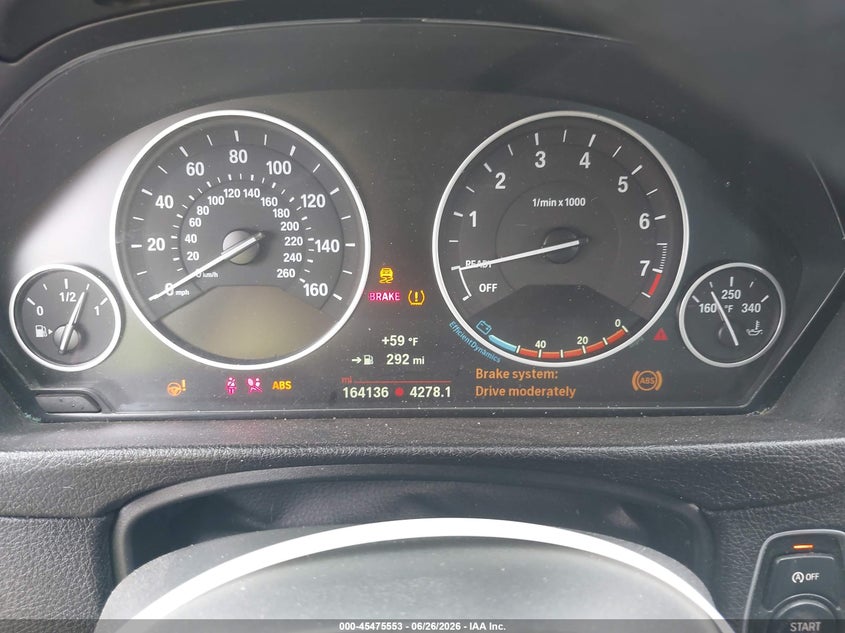 2015 BMW 3er VIN WBA3C1C58FP853261 IAAI salvage auction — FRONT END, Salvage Title, sold $325 on 2026-08-13 (photo 7)
