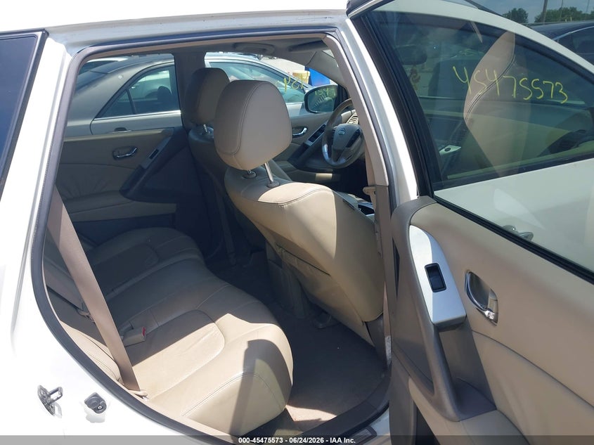 2009 Nissan Murano VIN JN8AZ18W29W203754 IAAI salvage auction — LEFT SIDE, Clear (Indiana), sold $350 on 2026-07-22 (photo 8)
