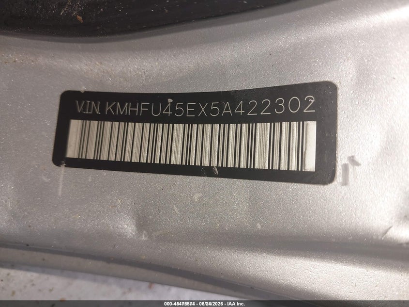 2005 Hyundai Xg VIN KMHFU45EX5A422302 IAAI salvage auction — ENGINE DAMAGE, Salvage (Idaho), sold $25 on 2026-07-28 (photo 9)