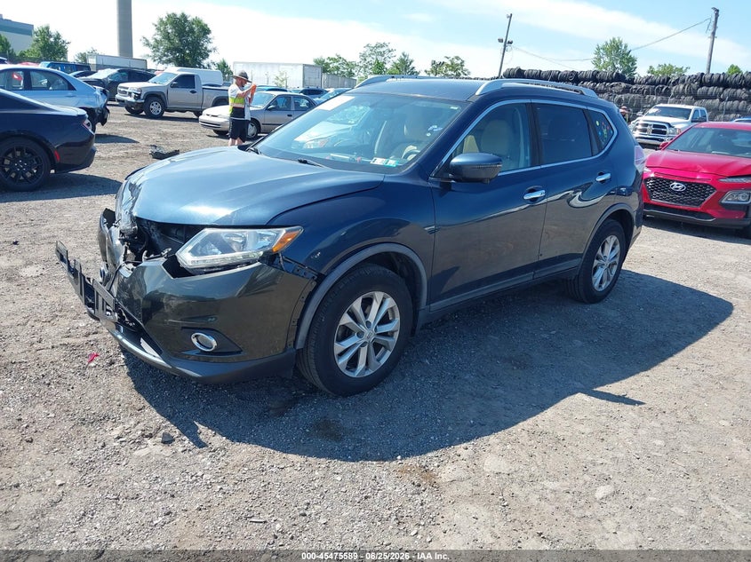 2016 Nissan Rogue VIN KNMAT2MV7GP704811 IAAI salvage auction — FRONT END, Salvage (Pennsylvania), sold $925 on 2026-07-24 (photo 2)