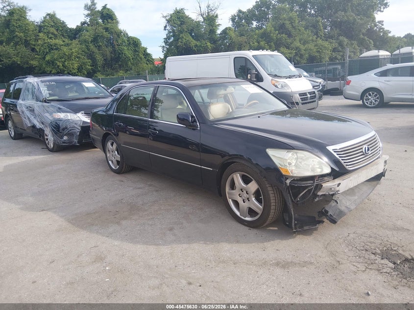 2005 Lexus Ls VIN JTHBN36F855017712 IAAI salvage auction — FRONT END, Clear (Maryland), sold $875 on 2026-07-30 (photo 1)