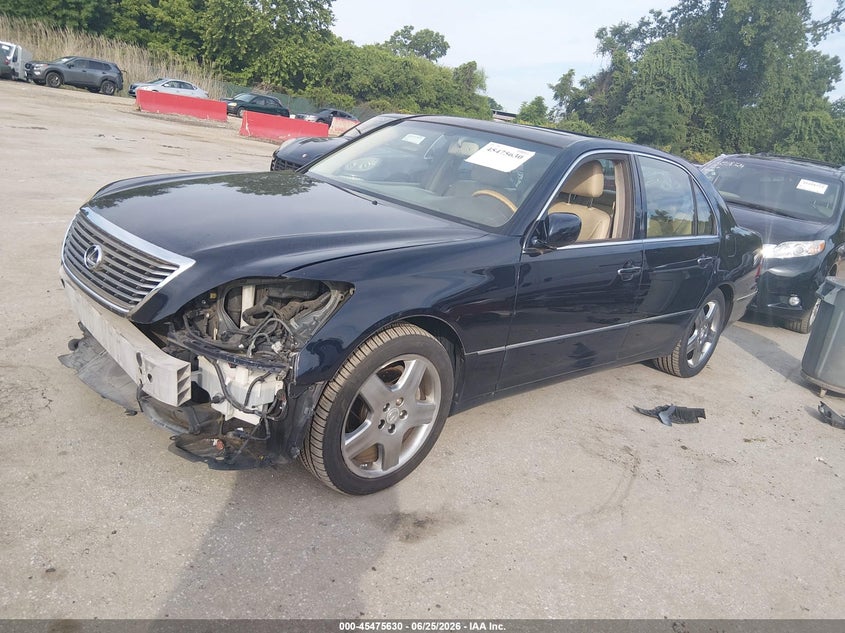 2005 Lexus Ls VIN JTHBN36F855017712 IAAI salvage auction — FRONT END, Clear (Maryland), sold $875 on 2026-07-30 (photo 2)