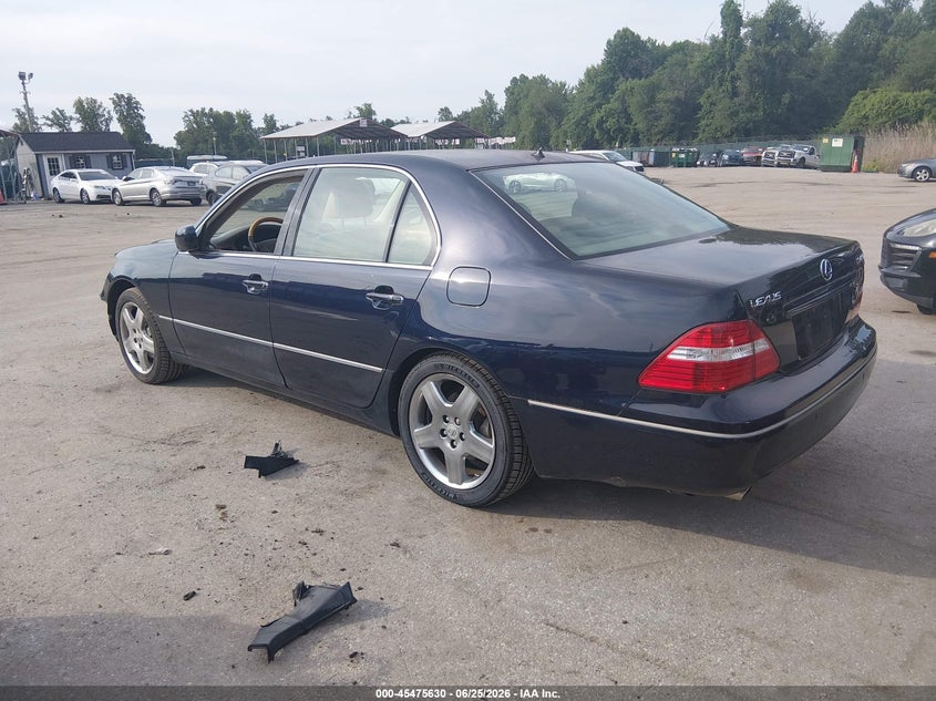 2005 Lexus Ls VIN JTHBN36F855017712 IAAI salvage auction — FRONT END, Clear (Maryland), sold $875 on 2026-07-30 (photo 3)