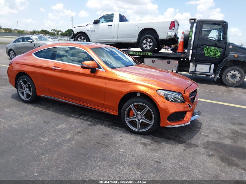 2017 Mercedes-benz C-klasse VIN WDDWJ4KB1HF362415 IAAI salvage auction — LEFT FRONT, Rebuildable (Florida), sold $7,600 on 2026-07-22 (photo 1)