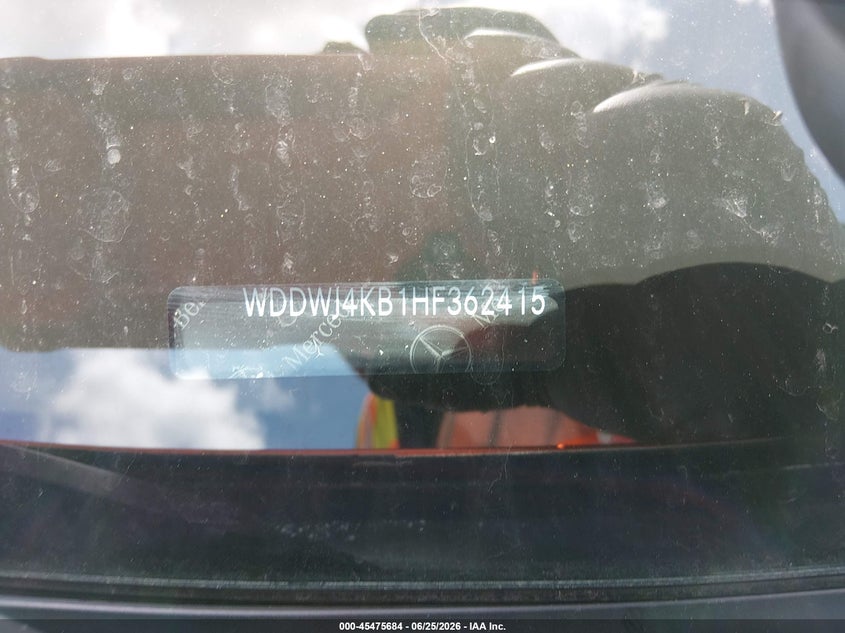 2017 Mercedes-benz C-klasse VIN WDDWJ4KB1HF362415 IAAI salvage auction — LEFT FRONT, Rebuildable (Florida), sold $7,600 on 2026-07-22 (photo 9)