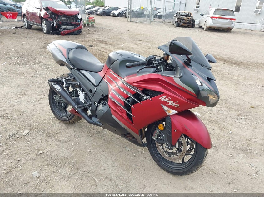 2025 Kawasaki Zx VIN JKBZXNJ10SA021103 IAAI salvage auction — SIDE, Salvage Title, sold $2,500 on 2026-07-23 (photo 1)