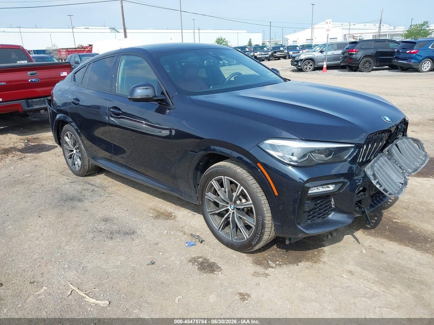 2021 BMW X6 VIN 5UXCY6C06M9E93643 IAAI salvage auction — FRONT & REAR, Salvage Title, sold $26,250 on 2026-07-29 (photo 1)