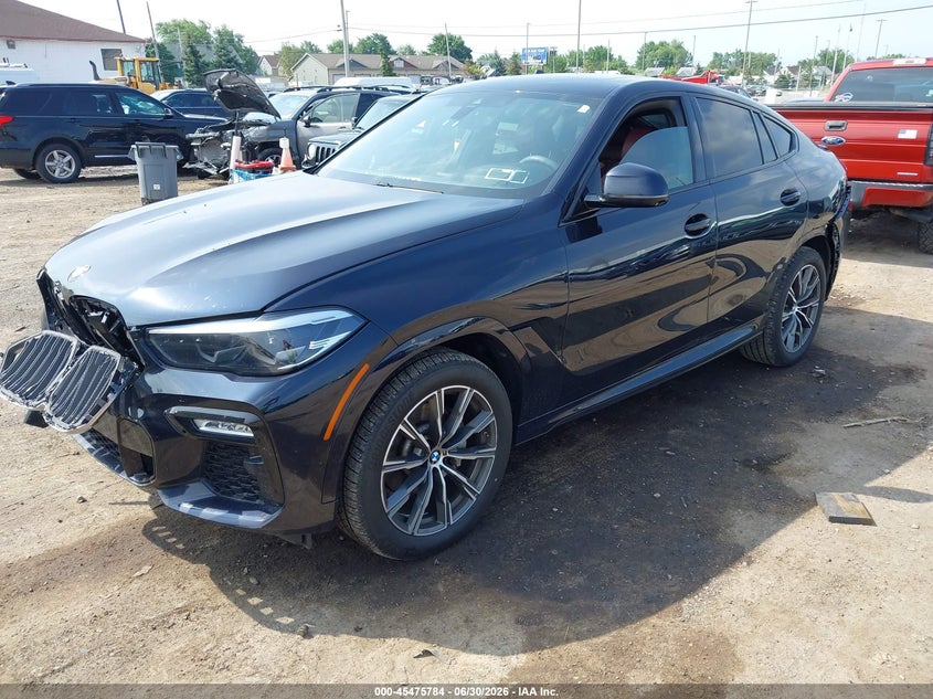 2021 BMW X6 VIN 5UXCY6C06M9E93643 IAAI salvage auction — FRONT & REAR, Salvage Title, sold $26,250 on 2026-07-29 (photo 2)
