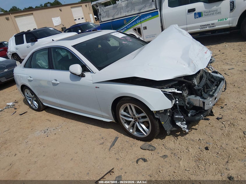 2022 Audi A4 VIN WAUEAAF41NN008599 IAAI salvage auction — FRONT END, Salvage (North Carolina), sold $4,050 on 2026-07-31 (photo 1)