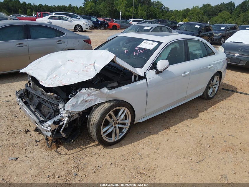 2022 Audi A4 VIN WAUEAAF41NN008599 IAAI salvage auction — FRONT END, Salvage (North Carolina), sold $4,050 on 2026-07-31 (photo 2)