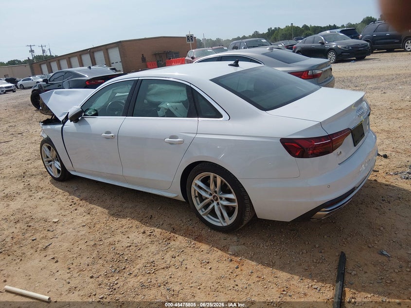 2022 Audi A4 VIN WAUEAAF41NN008599 IAAI salvage auction — FRONT END, Salvage (North Carolina), sold $4,050 on 2026-07-31 (photo 3)