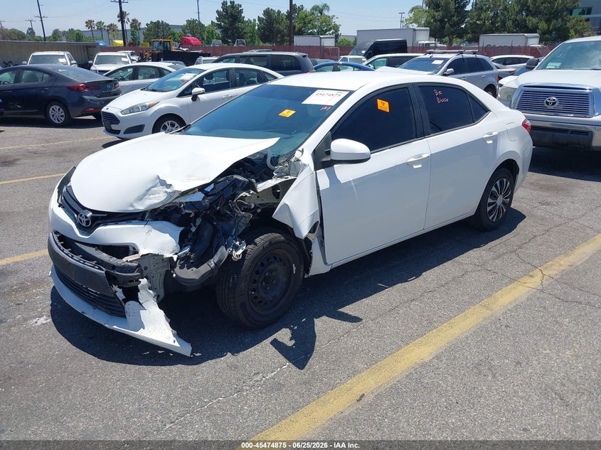 2016 Toyota Corolla VIN 5YFBURHE4GP460425 IAAI salvage auction — FRONT END, Salvage (California), sold $1,625 on 2026-07-07 (photo 2)