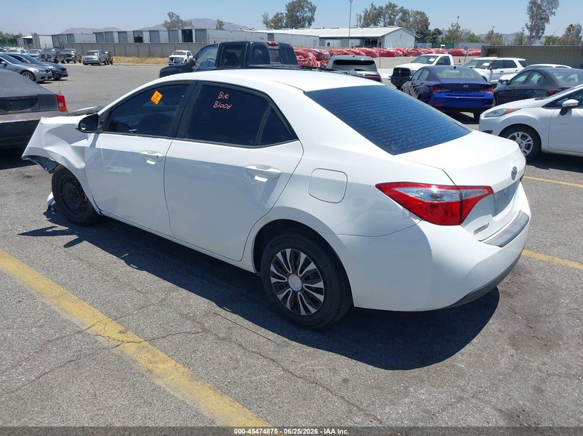 2016 Toyota Corolla VIN 5YFBURHE4GP460425 IAAI salvage auction — FRONT END, Salvage (California), sold $1,625 on 2026-07-07 (photo 3)