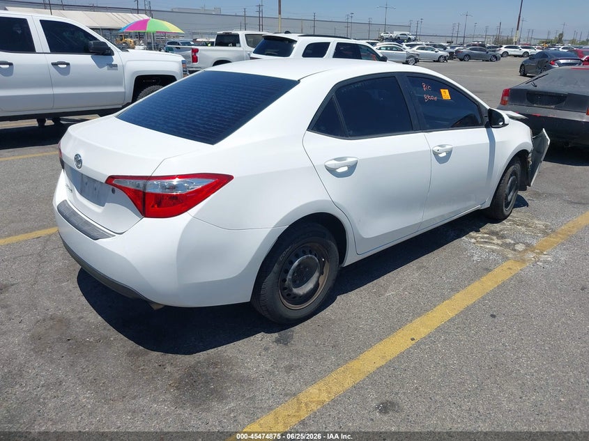 2016 Toyota Corolla VIN 5YFBURHE4GP460425 IAAI salvage auction — FRONT END, Salvage (California), sold $1,625 on 2026-07-07 (photo 4)