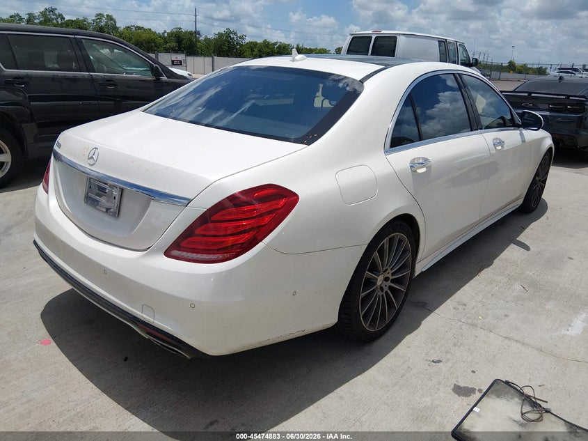 2015 Mercedes-benz S-klasse VIN WDDUG8CB9FA068864 IAAI salvage auction — ROOF, Original (Texas), sold $9,200 on 2026-08-14 (photo 4)