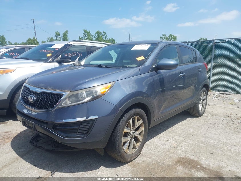 2016 Kia Sportage VIN KNDPB3ACXG7812068 IAAI salvage auction — NORMAL WEAR, Original (Ohio), sold $925 on 2026-07-28 (photo 2)