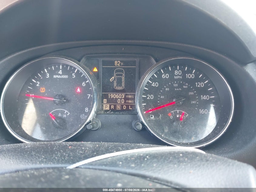 2013 Nissan Rogue VIN JN8AS5MV1DW144620 IAAI salvage auction — NORMAL WEAR, Clear (Alabama), sold $450 on 2026-07-15 (photo 7)