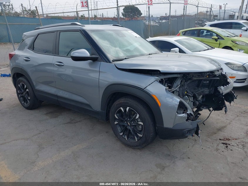 2023 Chevrolet Trailblazer VIN KL79MPS23PB201339 IAAI salvage auction — FRONT END, Salvage (California), sold $25 on 2026-07-29 (photo 1)