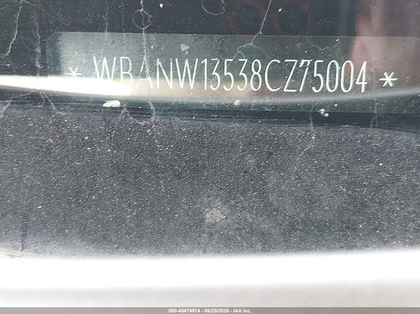2008 BMW 5 series VIN WBANW13538CZ75004 IAAI salvage auction — NORMAL WEAR, Original (Texas), sold $350 on 2026-07-13 (photo 9)