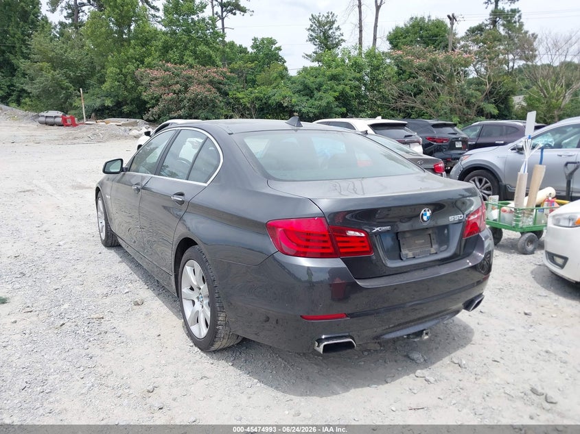 2013 BMW 5er VIN WBAFU9C5XDDY71686 IAAI salvage auction — NORMAL WEAR, Clear (Georgia), sold $2,300 on 2026-07-14 (photo 3)