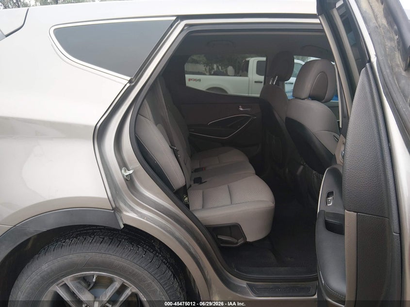 2017 Hyundai Santa fe VIN 5XYZT3LB9HG403865 IAAI salvage auction — FRONT & REAR, Salvage Title, sold $2,600 on 2026-07-31 (photo 8)