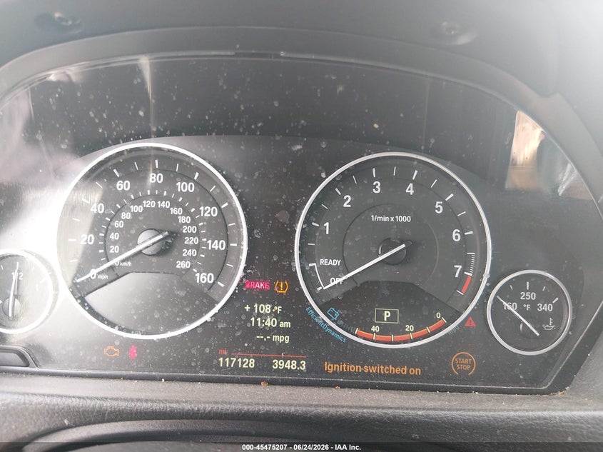 2014 BMW 3er VIN WBA3C1C5XEK113514 IAAI salvage auction — ENGINE DAMAGE, Nrc Lienholder Repossession Paperwork (Arizona), sold $325 on 2026-07-07 (photo 7)