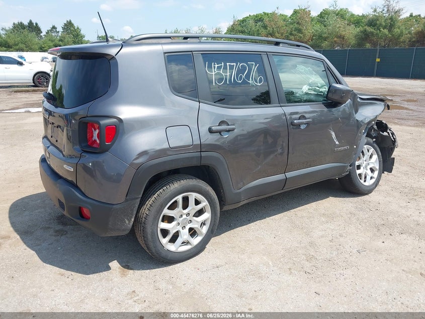 2018 Jeep Renegade VIN ZACCJBBB8JPJ44876 IAAI salvage auction — SIDE, Clear (Indiana), sold $925 on 2026-07-22 (photo 4)