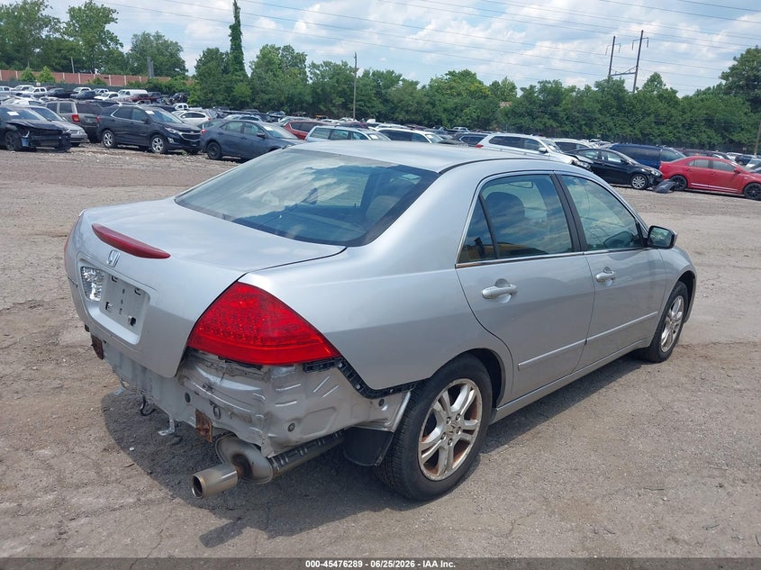 2007 Honda Accord VIN 1HGCM56377A118472 IAAI salvage auction — REAR END, Salvage (Pennsylvania), sold $225 on 2026-07-09 (photo 4)