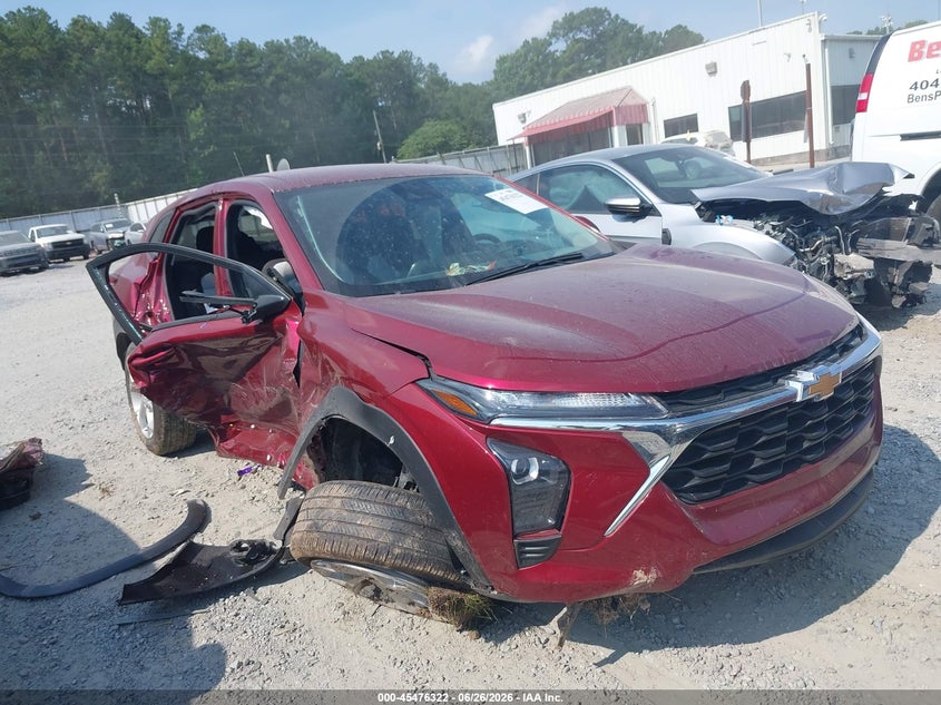 2025 Chevrolet Trax VIN KL77LFEP7SC009971 IAAI salvage auction — LEFT & RIGHT, Salvage (Tennessee), sold $525 on 2026-07-28 (photo 1)