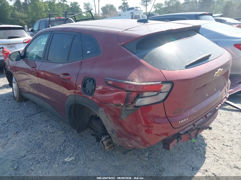 2025 Chevrolet Trax VIN KL77LFEP7SC009971 IAAI salvage auction — LEFT & RIGHT, Salvage (Tennessee), sold $525 on 2026-07-28 (photo 3)