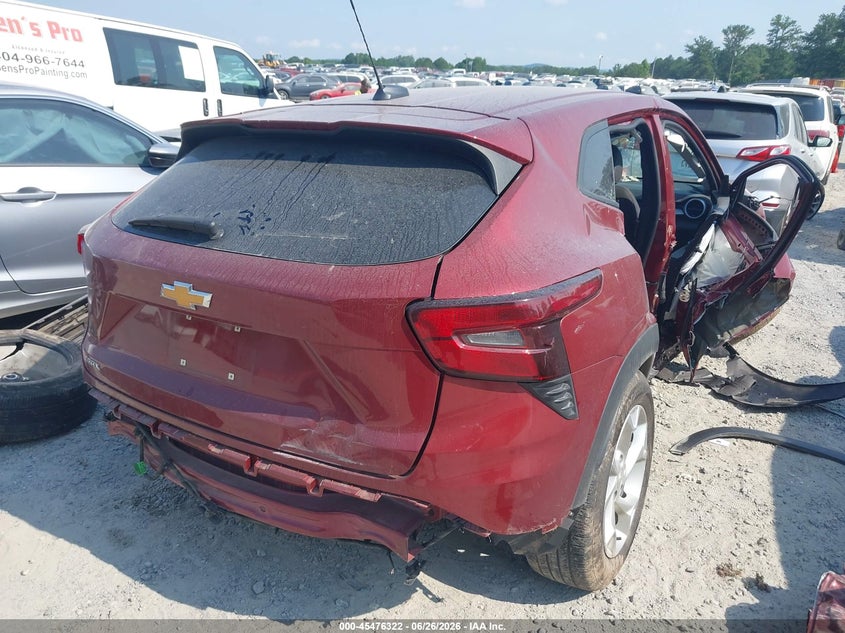 2025 Chevrolet Trax VIN KL77LFEP7SC009971 IAAI salvage auction — LEFT & RIGHT, Salvage (Tennessee), sold $525 on 2026-07-28 (photo 4)