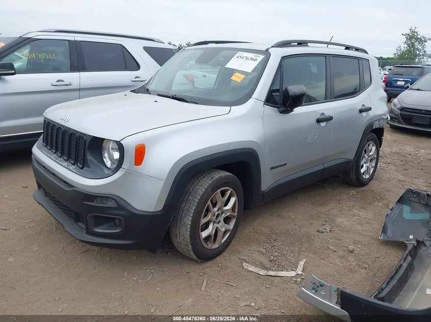 2017 Jeep Renegade VIN ZACCJABB5HPF51447 IAAI salvage auction — LEFT REAR, Salvage (Ohio), sold $625 on 2026-07-23 (photo 2)