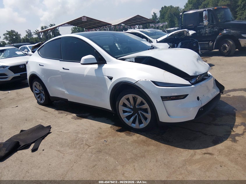 2026 Tesla Model y VIN 7SAYGDEE9TA389768 IAAI salvage auction — FRONT END, Salvage Title, sold $17,600 on 2026-07-24 (photo 1)