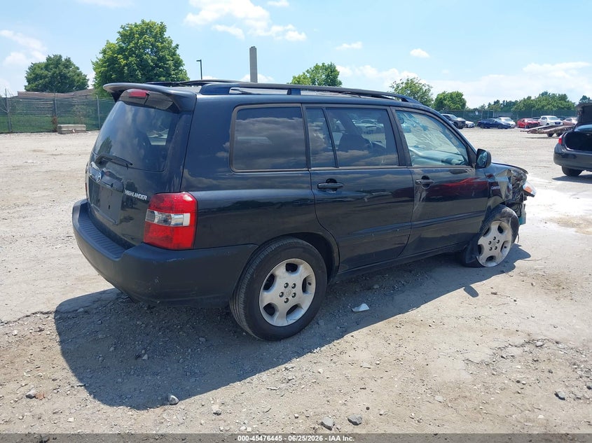2004 Toyota Highlander VIN JTEEP21A740056510 IAAI salvage auction — RIGHT FRONT, Salvage (Pennsylvania), sold $725 on 2026-08-02 (photo 4)
