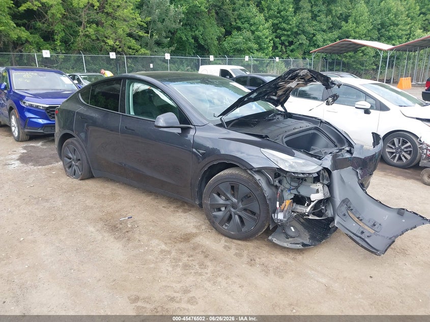 2025 Tesla Model y VIN 7SAYGDED6SF234944 IAAI salvage auction — FRONT END, Salvage Title, sold $8,600 on 2026-08-02 (photo 1)