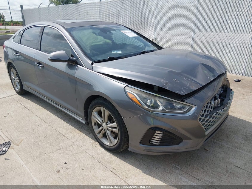 2018 Hyundai Sonata VIN 5NPE34AFXJH703360 IAAI salvage auction — FRONT END, Salvage (Texas), sold $2,050 on 2026-07-09 (photo 1)