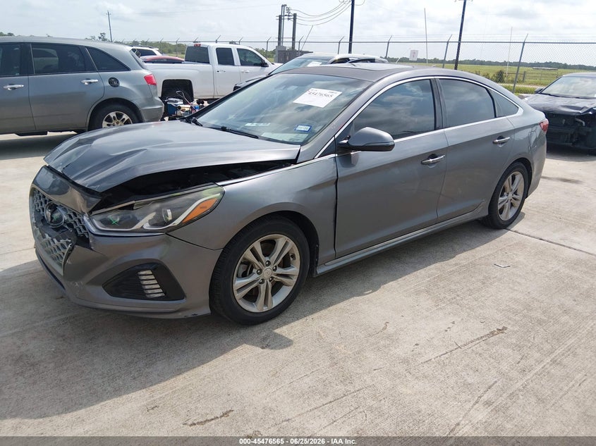 2018 Hyundai Sonata VIN 5NPE34AFXJH703360 IAAI salvage auction — FRONT END, Salvage (Texas), sold $2,050 on 2026-07-09 (photo 2)
