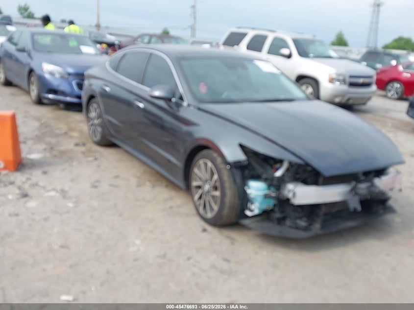 2021 Hyundai Sonata VIN KMHL34J28MA155192 IAAI salvage auction — LEFT FRONT, Salvage (Georgia), sold $5,700 on 2026-07-16 (photo 1)