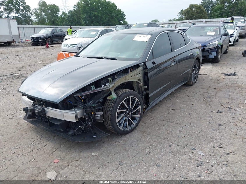 2021 Hyundai Sonata VIN KMHL34J28MA155192 IAAI salvage auction — LEFT FRONT, Salvage (Georgia), sold $5,700 on 2026-07-16 (photo 4)