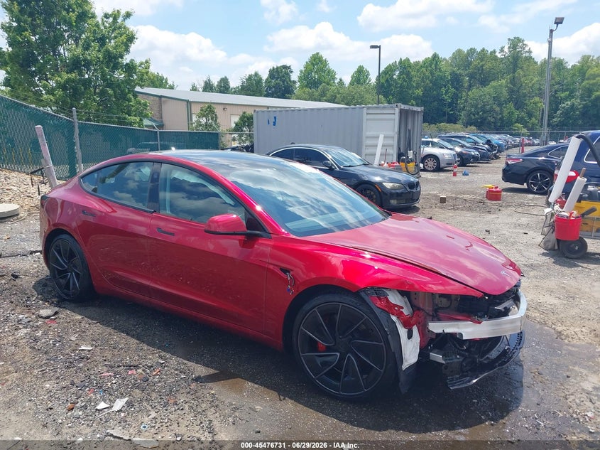 2024 Tesla Model 3 VIN 5YJ3E1ET2RF849276 IAAI salvage auction — FRONT END, Salvage (Virginia), sold $15,600 on 2026-07-31 (photo 1)