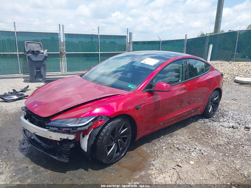 2024 Tesla Model 3 VIN 5YJ3E1ET2RF849276 IAAI salvage auction — FRONT END, Salvage (Virginia), sold $15,600 on 2026-07-31 (photo 2)