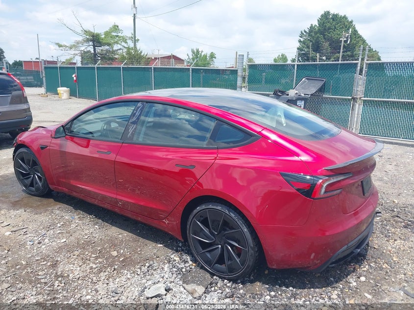 2024 Tesla Model 3 VIN 5YJ3E1ET2RF849276 IAAI salvage auction — FRONT END, Salvage (Virginia), sold $15,600 on 2026-07-31 (photo 3)